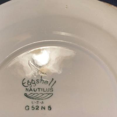 Homer Laughlin Eggshell Nautilus Tulip Plates