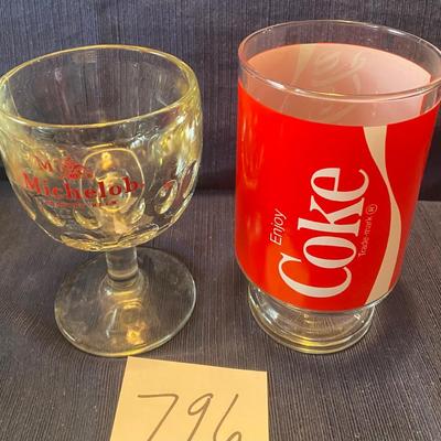 Michelob Goblet & Coke Glass