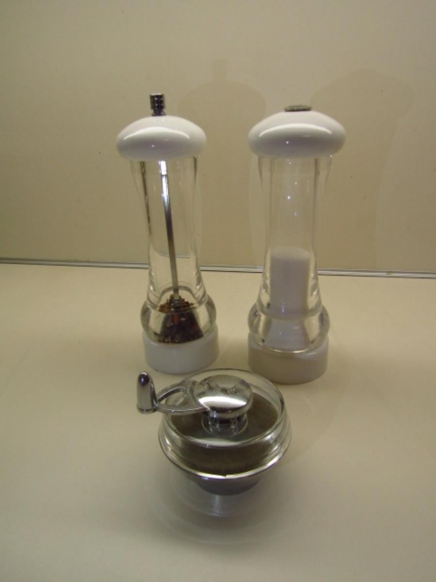 Olde Thompson Salt and Pepper and Vintage Nutmeg Grinder by WM Bounds