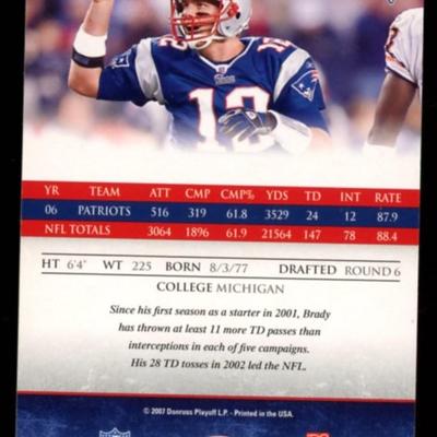 2007 DONRUSS GRIDIRON TOM BRADY