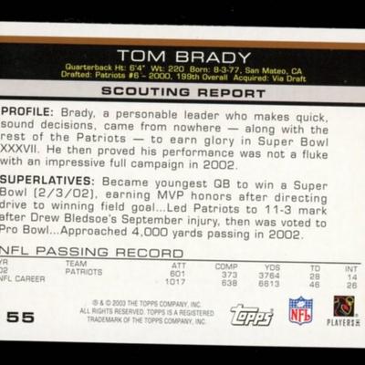 2003 TOPPS TOM BRADY