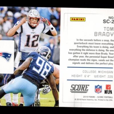 2019 SCORE SIGNAL-CALLERS TOM BRADY
