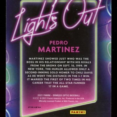 2021 Donruss Optic Pedro Martinez Lights Out Prizm