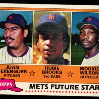 1981 Topps Mets Future Stars ROOKIE Mookie Wilson Hubie Brooks Juan Berenguer NY