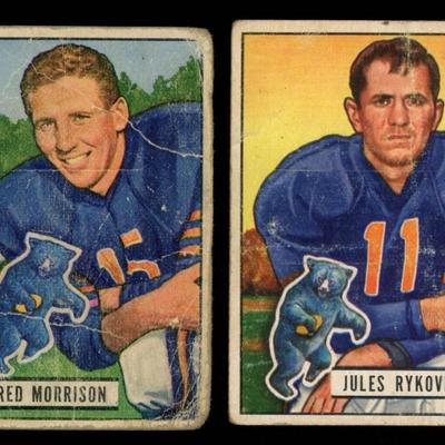 1951 Bowman Football Lot Of 2