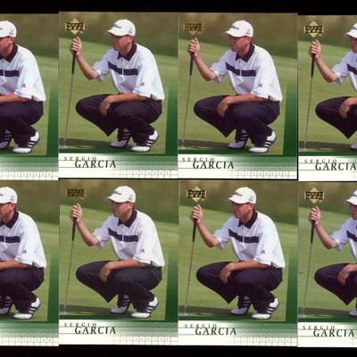 2001 UPPER DECK SERGIO GARCIA ROOKIE CARD LOT OF 8