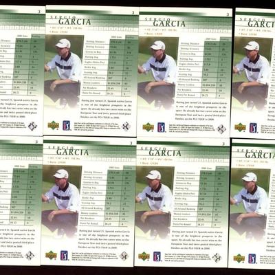 2001 UPPER DECK SERGIO GARCIA ROOKIE CARD LOT OF 8