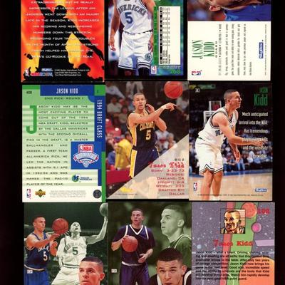 JASON KIDD LOT OF 9 WITH ROOKIES