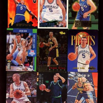 JASON KIDD LOT OF 9 WITH ROOKIES