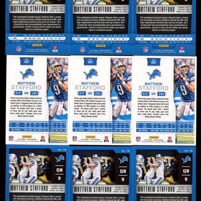 Matthew Stafford Lot Of 9