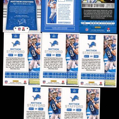 Matthew Stafford Lot Of 8