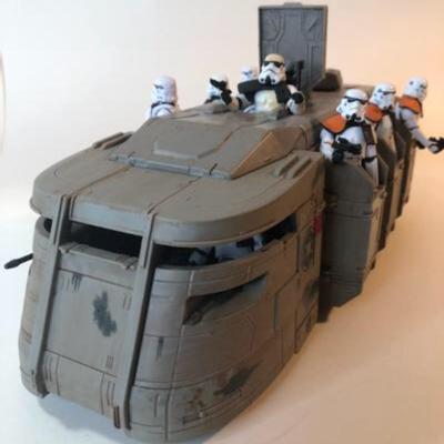 Star Wars armored troop transport 3.75, with 9 storm troopers