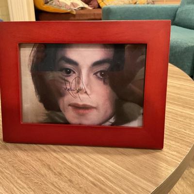 Michael Jackson Autograph Signed Framed Photo