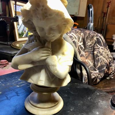 carved alabaster bust