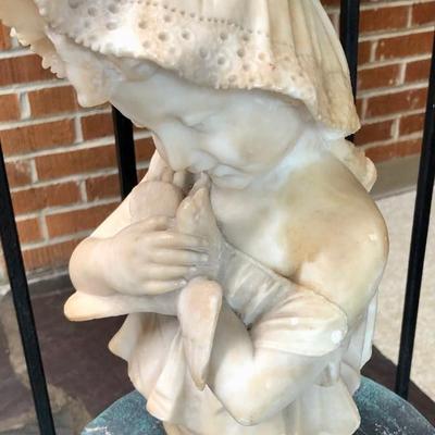 carved alabaster bust