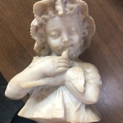 carved alabaster bust