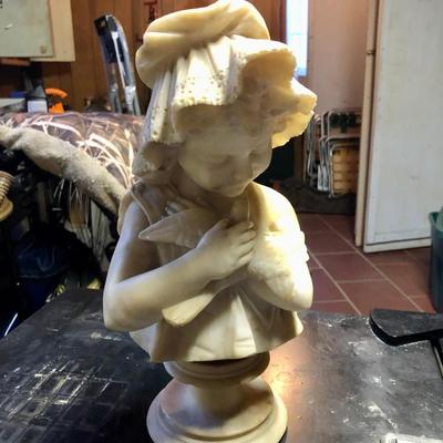 carved alabaster bust