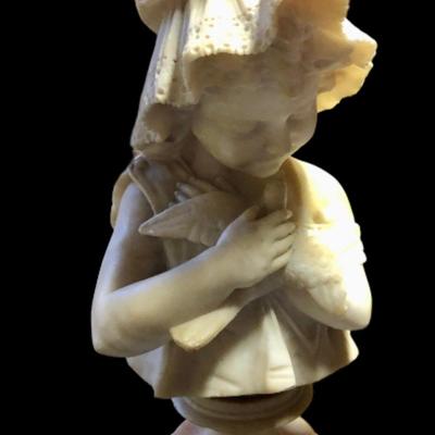 carved alabaster bust