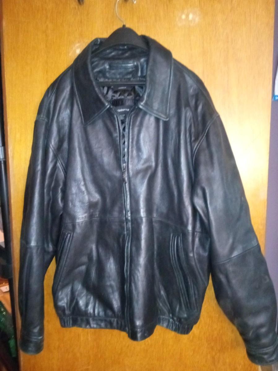 MEN S CLAIBORNE LEATHER JACKET XXL EstateSales