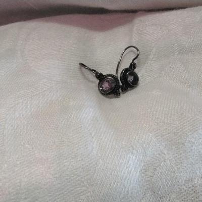 Vintage Amethyst 925 Earrings