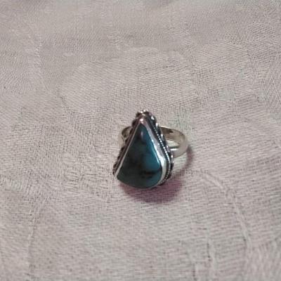 Gorgeous Turquoise 925 Ring Size 6.5