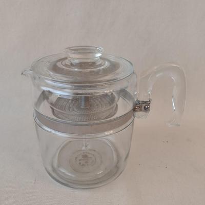 Vintage Glass Pyrex Stovetop Coffee Percolator