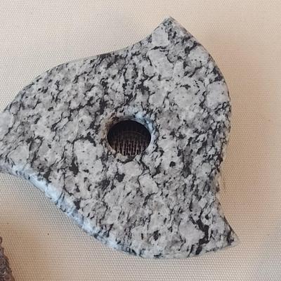Granite Stoneware and Metal Frog Flower Arrangement Items