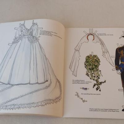 Original 1980's Princess Diana Paper Doll Book of Fashion Unused and Commerative Wedding Tin