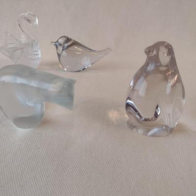 Collection of Crystal Figural Animals