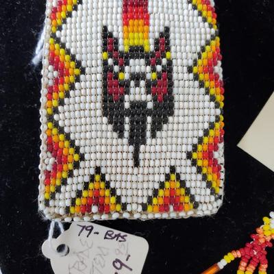Trade Buckle - Drop Beaded Earrings - Beaded circle earrings