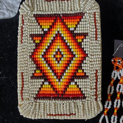 Medicine Man's Eye Buckle and Star beaded earrings