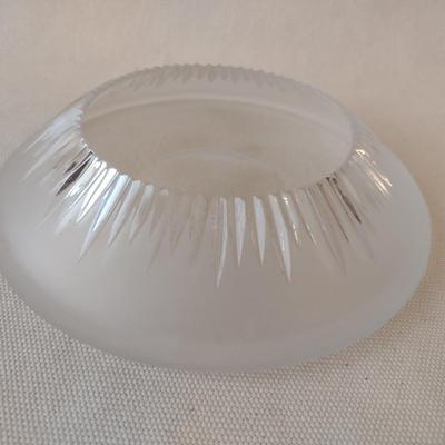Mid Century Crystal Glass Arrangement Centerpiece Bowl