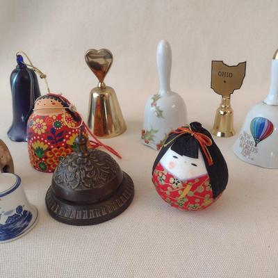 Collection of Ceramic and Metal Bells