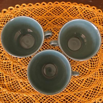 Steubenville Woodfield Ceramic Cups and Saucers 
