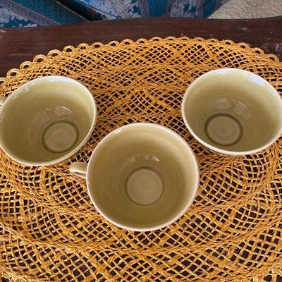Steubenville Woodfield Ceramic Cups and Saucers 