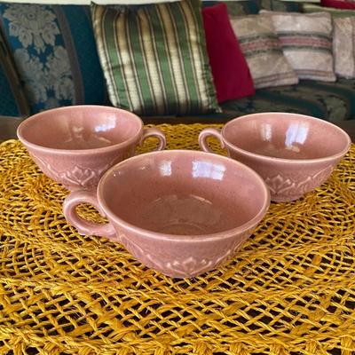 Steubenville Woodfield Ceramic Cups and Saucers 