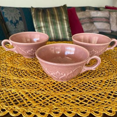 Steubenville Woodfield Ceramic Cups and Saucers 