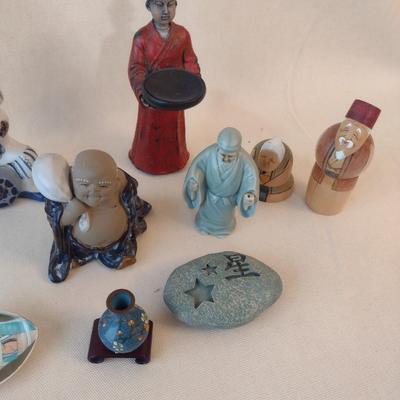 Collection of Asian Influence Pottery and Porcelain Decor