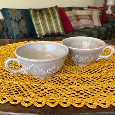 Steubenville Woodfield Ceramic Cups and Saucers 