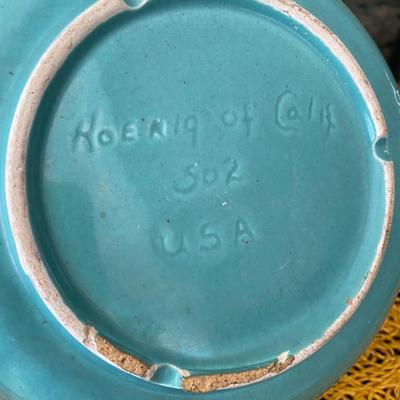 Vintage Hoenig Blue Ceramic Bowl
