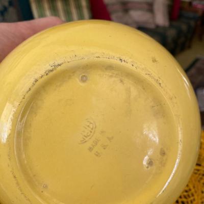 Vintage Yellow Gladding McBean Ice Lip Pitcher