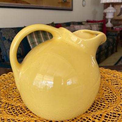 Vintage Yellow Gladding McBean Ice Lip Pitcher