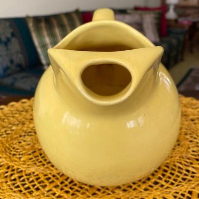 Vintage Yellow Gladding McBean Ice Lip Pitcher