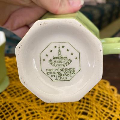 Midcentury Independence Ironstone Coffee Cups