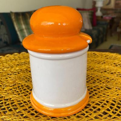 Vintage Sugar Dish with Orange Fruit 