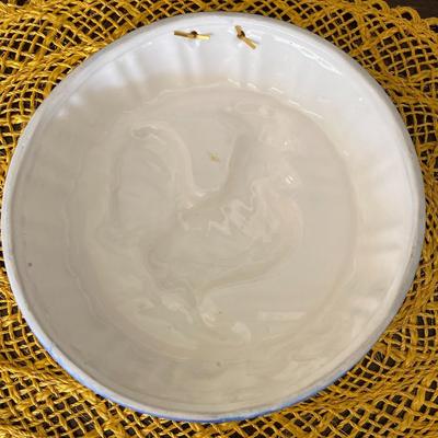 Vintage Ceramic Rooster/Chicken Jello Mold & Wall Art 