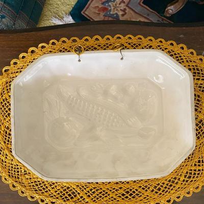 Vintage Ceramic Corn and Vegetable Jello Mold & Wall Art