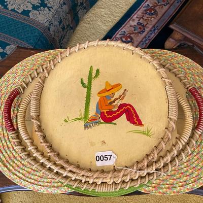 Rancho Craft Monterey Style Hand Painted Trays