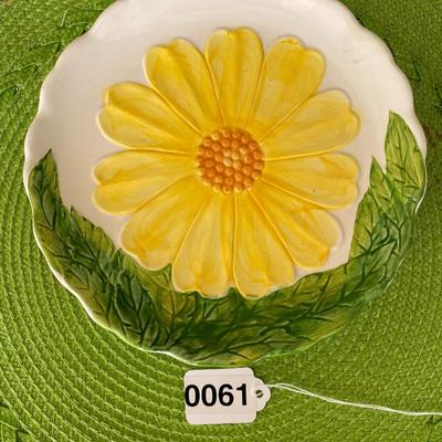 Kelvins Darling Vintage Sunflower Ceramics Plates