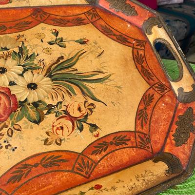 Handpainted Wooden Tray